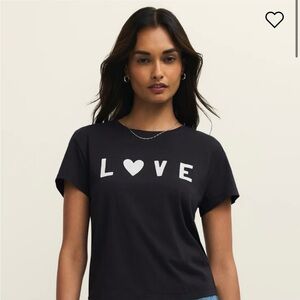Z Supply dark gray Love Graphic Tee